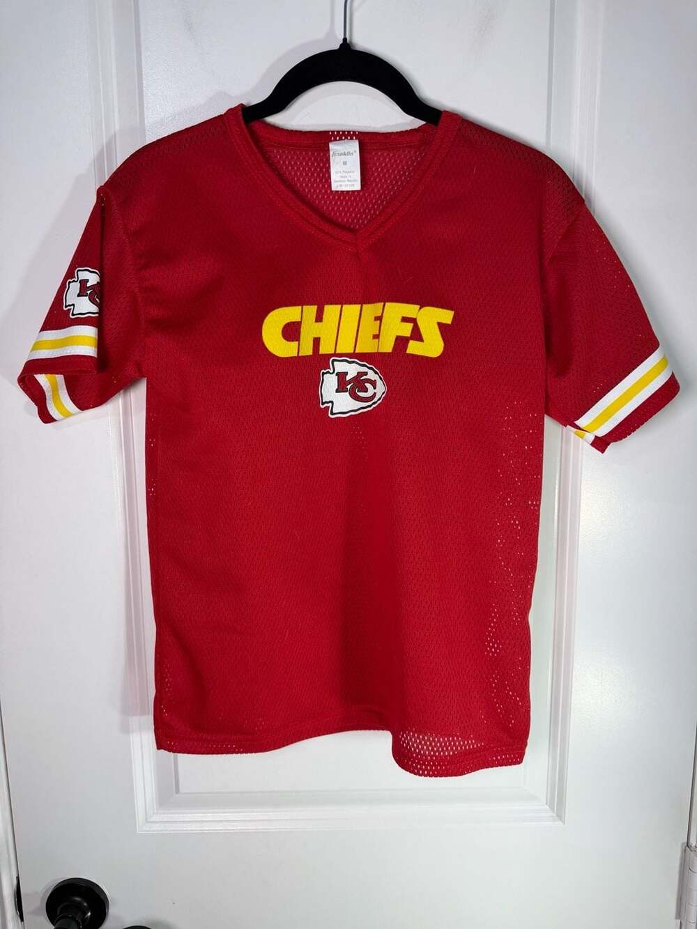 Vintage Franklin NFL Kansas City Chiefs Football Jersey Youth Medium Mesh Blank